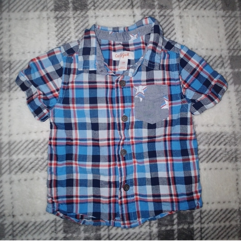 Stars and stripes button-up